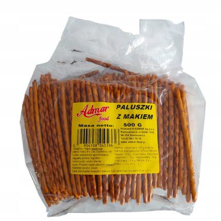 Paluszki z makiem makowe duża paczka rodzinna Admar 500g